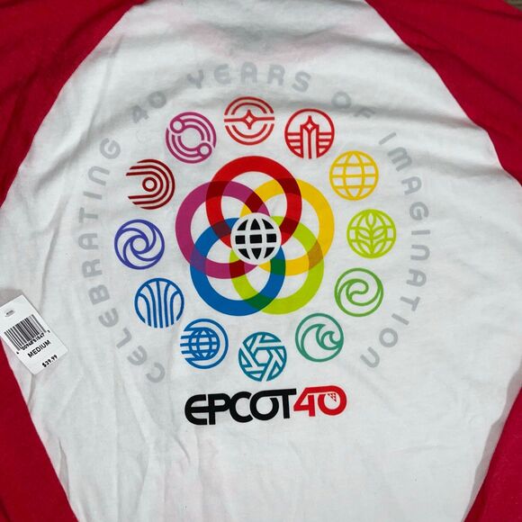 2022 Walt Disney World Parks Epcot 40th Anniversary Long Sleeve Shirt M NWT - Picture 9 of 10